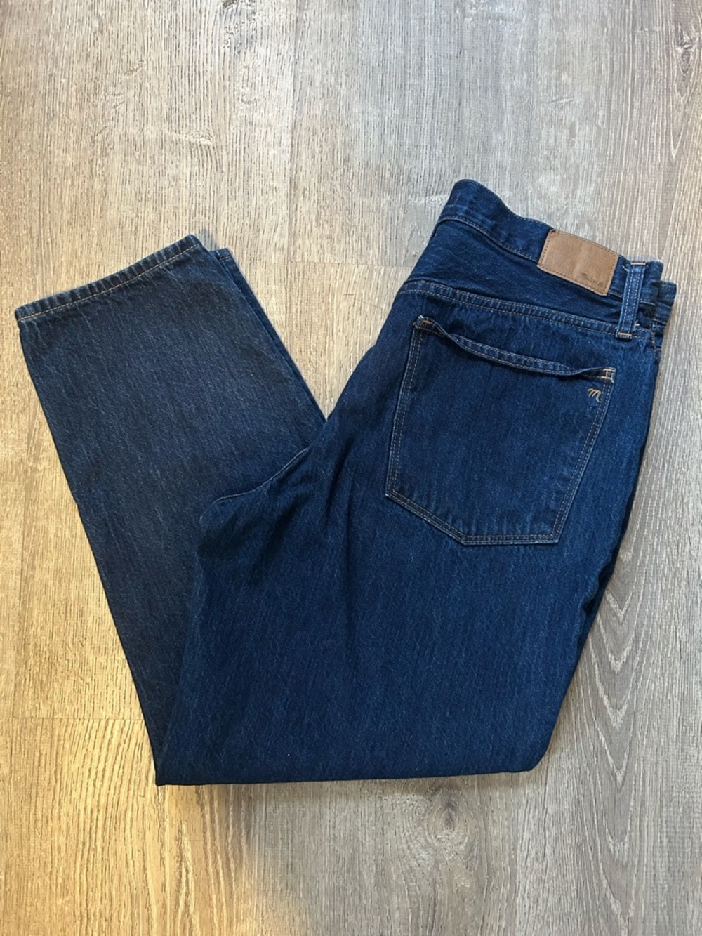 Madewell Baggy Tapered Jeans High Rise Blue Denim Size 31 Relaxed Fit Trendy